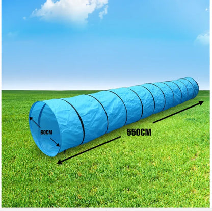 YES4PETS Portable Pet Dog Agility Training Exercise Cat Tunnel Chute with Carry Bag 5M - Image 3