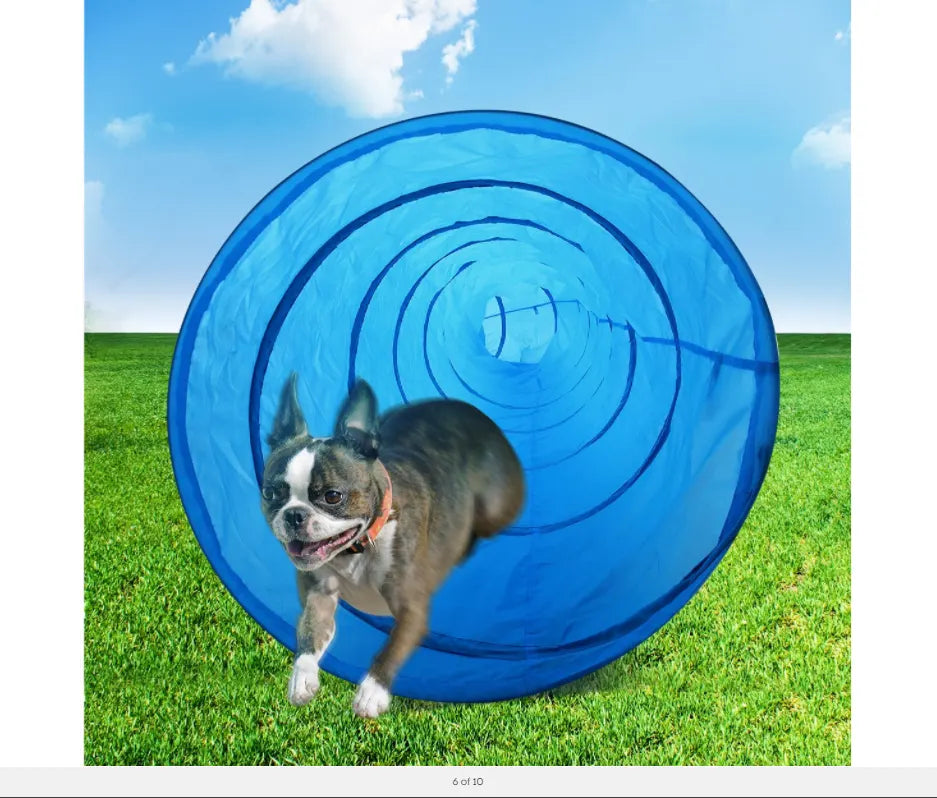 YES4PETS Portable Pet Dog Agility Training Exercise Cat Tunnel Chute with Carry Bag 5M - Image 5
