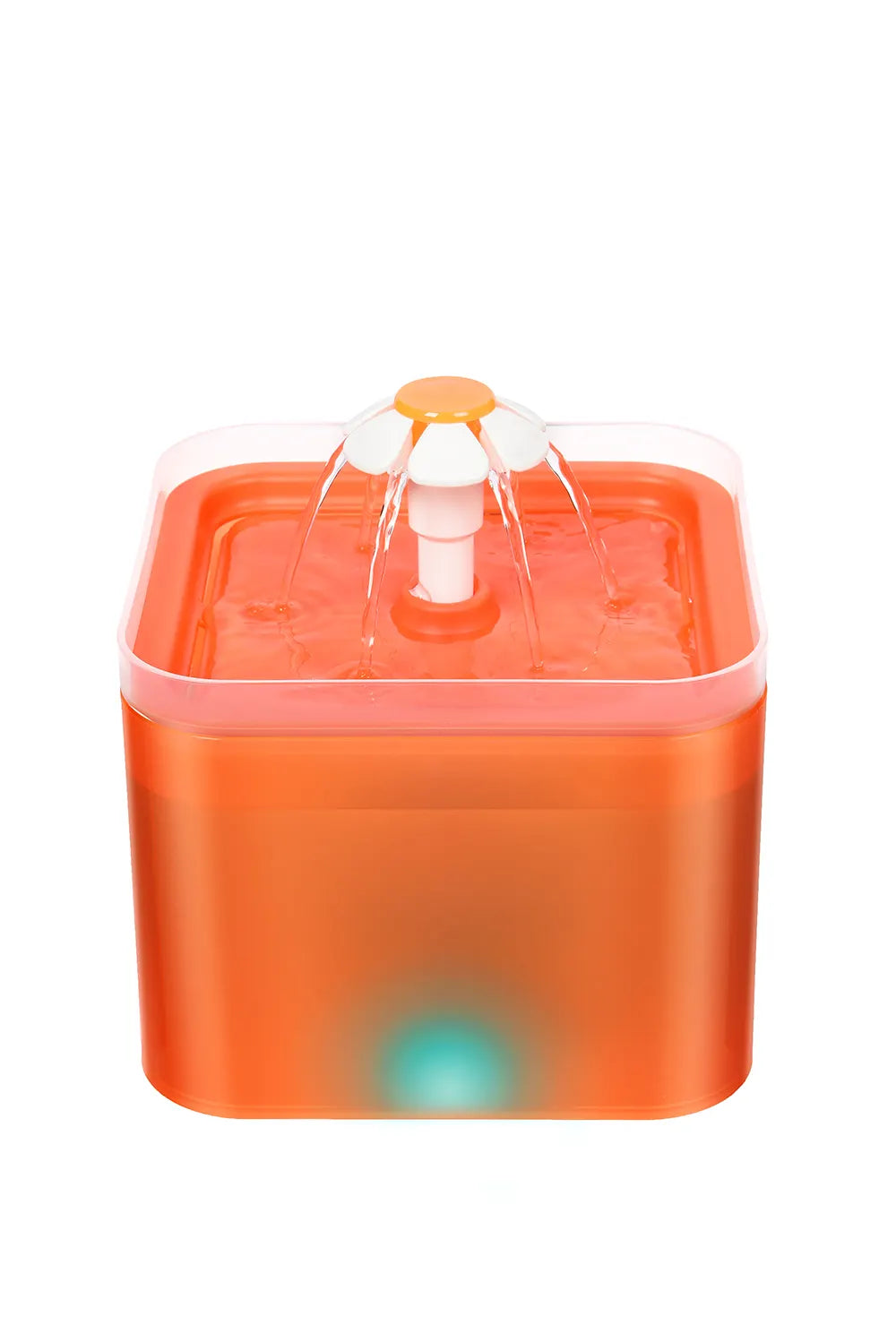 YES4PETS Dog Cat Water Feeder Automatic Electric Pet Water Fountain  Bowl Dispenser W LED Orange - Image 2