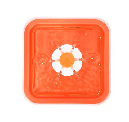 YES4PETS Dog Cat Water Feeder Automatic Electric Pet Water Fountain  Bowl Dispenser W LED Orange - Image 3
