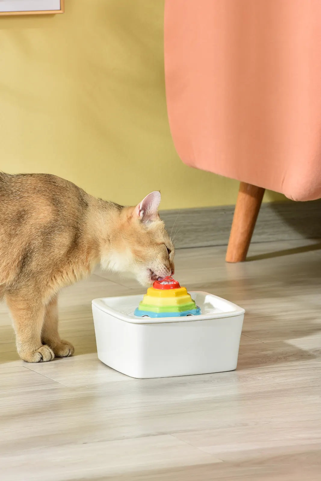 YES4PETS Ceramic Electric Pet Water Fountain Dog Cat Water Feeder Bowl Dispenser - Image 5