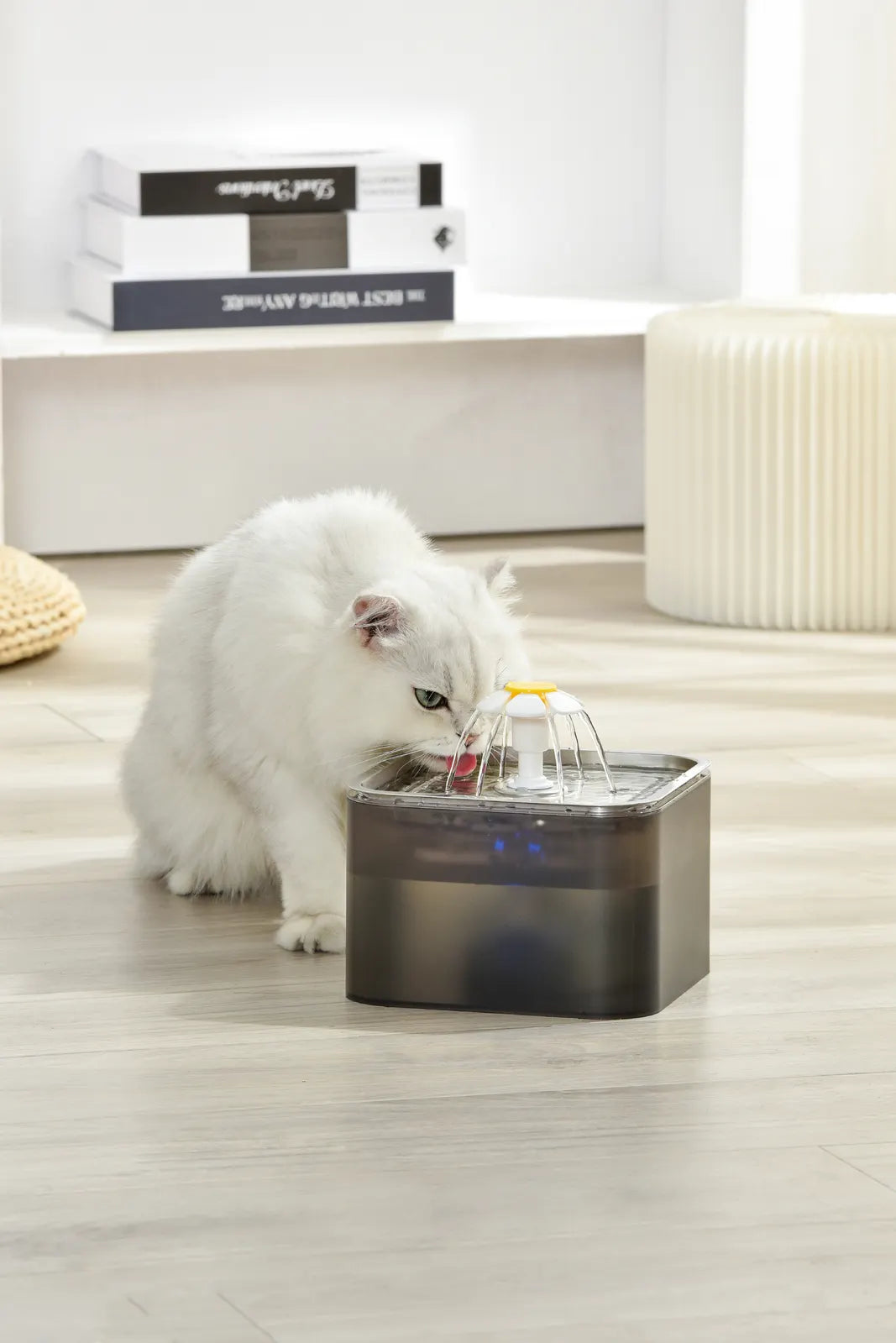 YES4PETS 3L Automatic Electric Pet Water Fountain Dog Cat Stainless Steel Feeder Bowl Dispenser Grey - Image 3