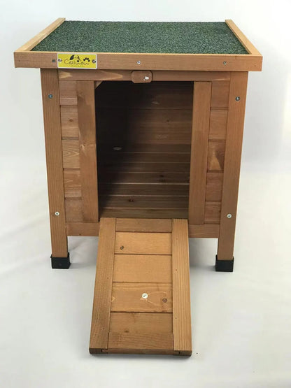 YES4PETS Small Chicken Coop Rabbit Hutch Ferret Cage Guinea Pig Cat Nesting Box Brown - Image 3
