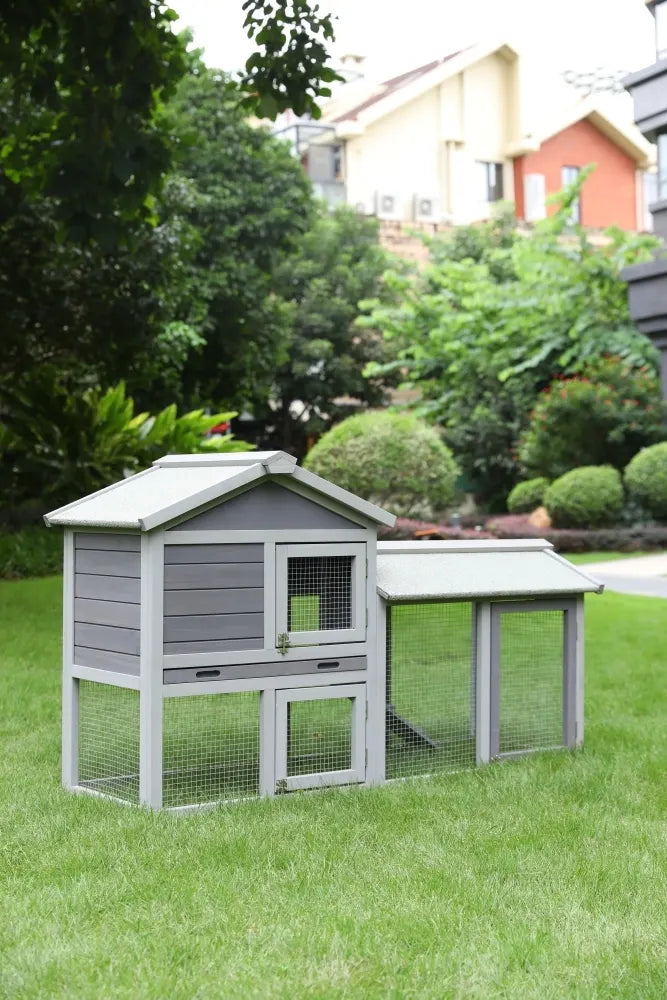 YES4PETS 148cm Rabbit Hutch Quail Run Wooden Cage Guinea Pig Cage House - Image 3