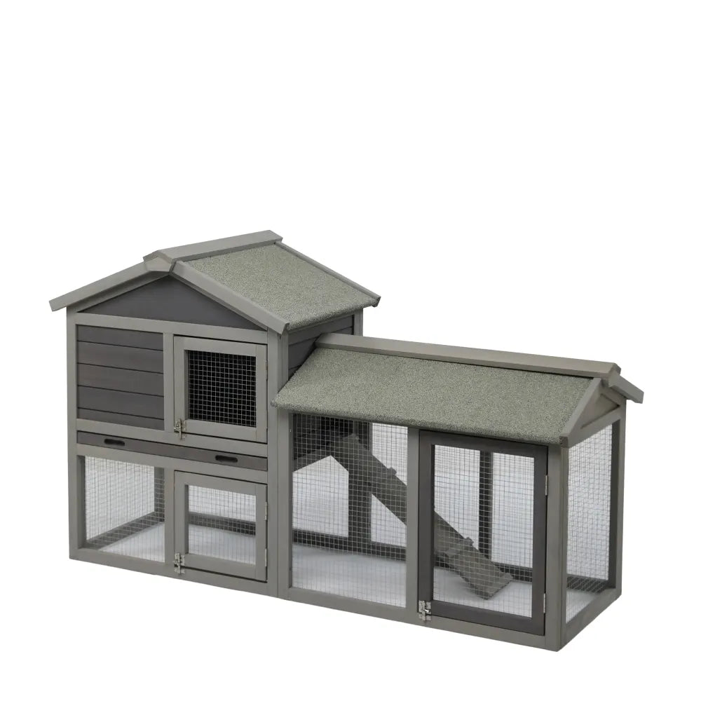 YES4PETS 148cm Rabbit Hutch Quail Run Wooden Cage Guinea Pig Cage House - Image 5