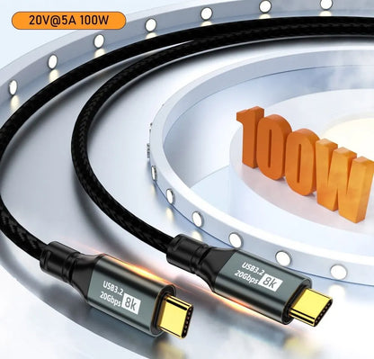 OXHORN CB-CC-3205 USB C 3.2 Gen 2x2 Cable 0.5m - Image 3