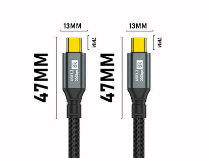 OXHORN CB-CC-3205 USB C 3.2 Gen 2x2 Cable 0.5m - Image 5