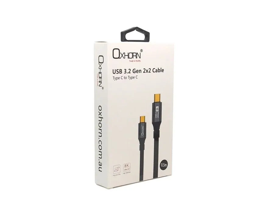 OXHORN CB-CC-3205 USB C 3.2 Gen 2x2 Cable 0.5m - Image 6