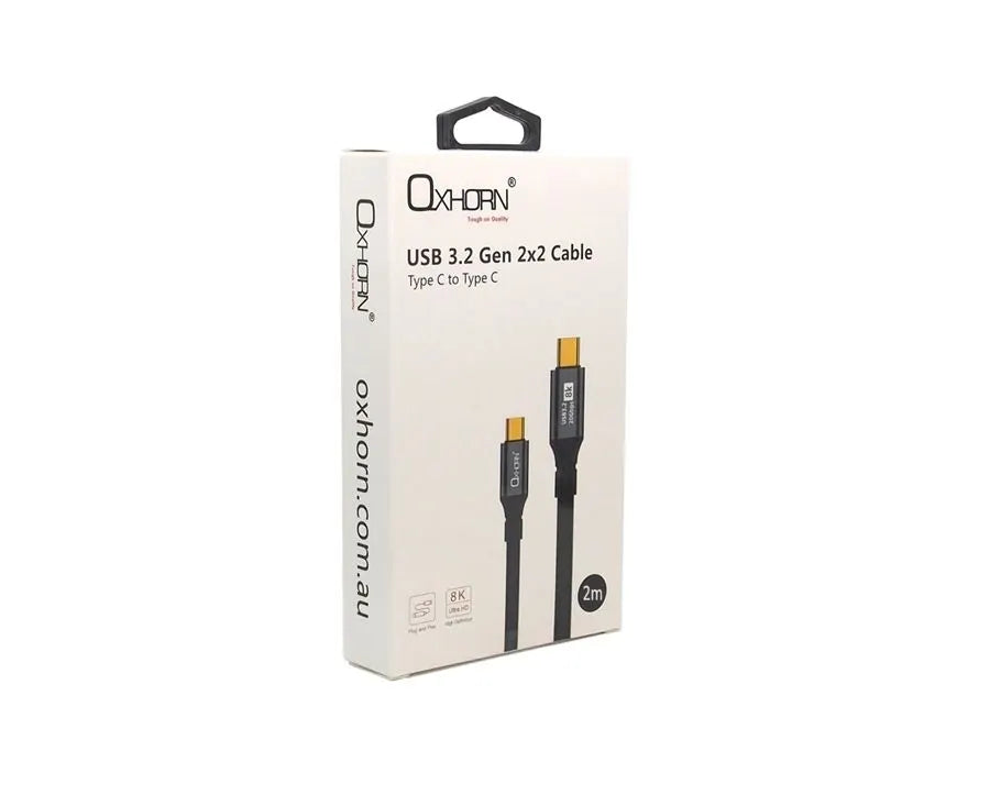 OXHORN CB-CC-322 USB C 3.2 Gen 2x2 Cable 2m - Image 6