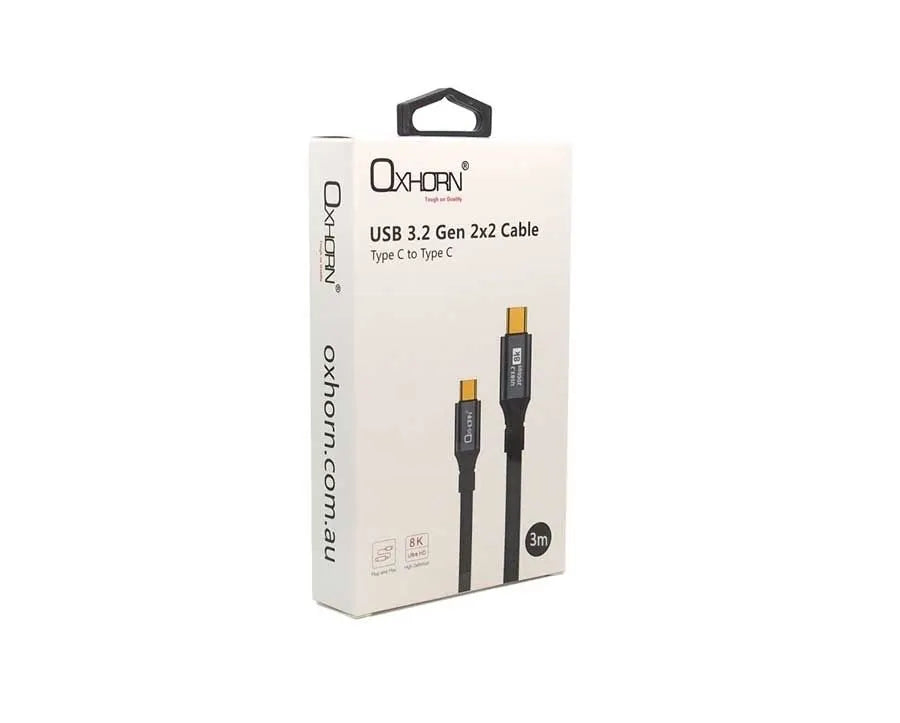 OXHORN CB-CC-323 USB C 3.2 Gen 2x2 Cable 3m - Image 6