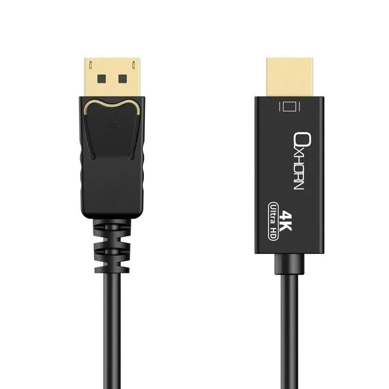 OXHORN CB-DP-HDMI-02 DisplayPort to HDMI Cable 4K, 1.8m
