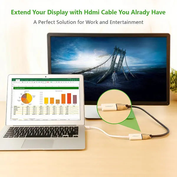 UGREEN Mini DP to HDMI Female converter cable 18CM (10460) - Image 5
