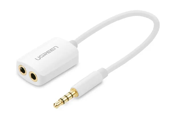 UGREEN 3.5mm Male to Dual 3.5mm FemaleHeadset Splitter White (10789) - Image 3