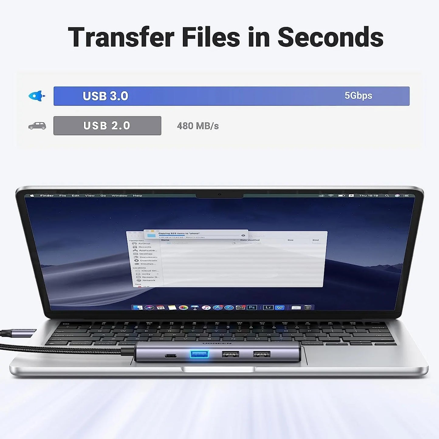 UGREEN 15495 5-in-1 USB-C Hub with 4K HDMI - Image 4