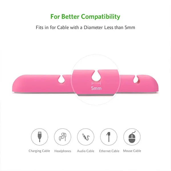UGREEN Cable Organizer (2pcs/pack) - Pink (30483) - Image 3
