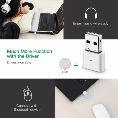 UGREEN USB Bluetooth 4.0 Adapter - White (30723) - Image 2