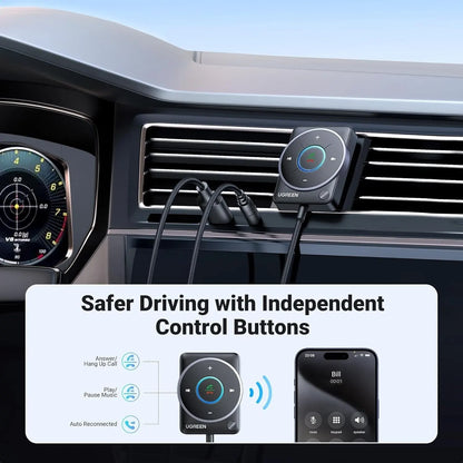 UGREEN 35002 Bluetooth 5.4 Aux Car Adapter (Enhanced Connection & Noise Cancellation) - Image 5