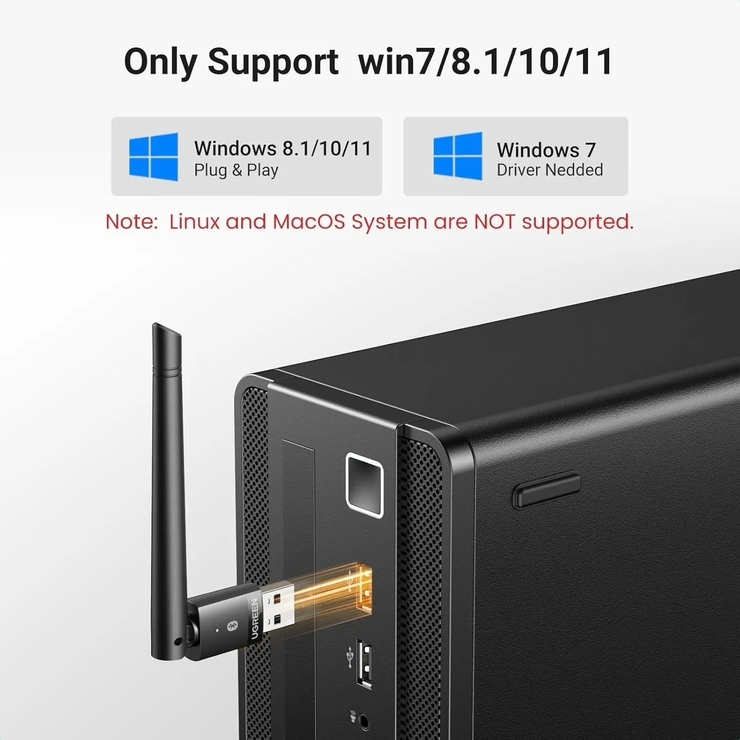 UGREEN 35059 Bluetooth 5.4 Adapter for PC, 120M Long Range USB Dongle - Image 2