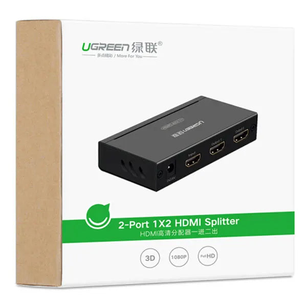UGREEN 1 x 2 HDMI Amplifier Splitter - Black (40201) - Image 3