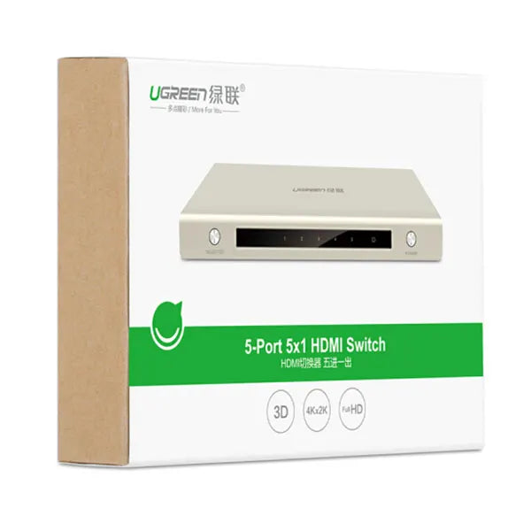 UGREEN HDMI 5 x 1 Switch  Zinc Alloy 40279 - Image 3