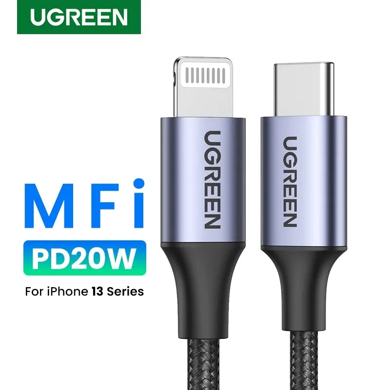 UGREEN 60761 USB-C to iPhone 8-pin Fast-Charging Cable 2M - Image 3