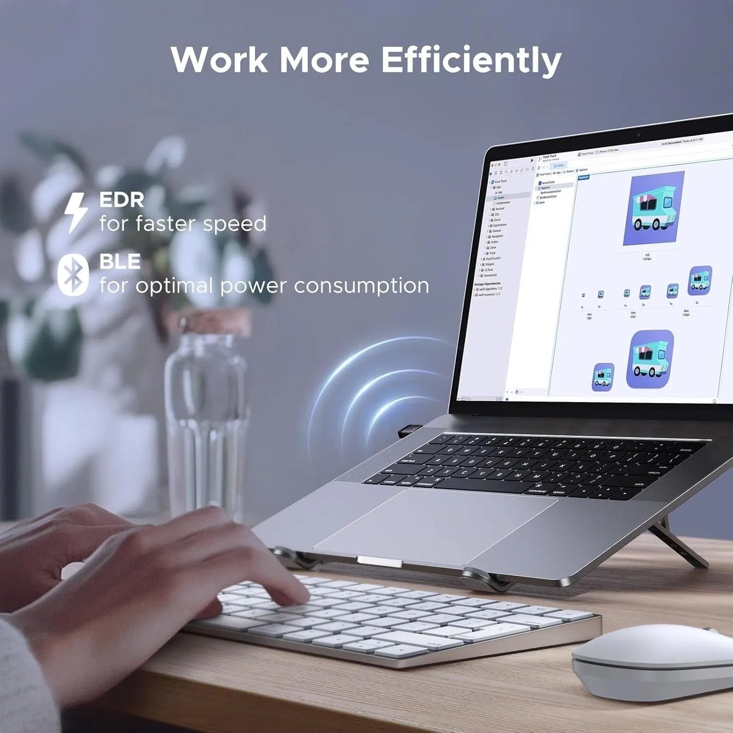 UGREEN 75073 Bluetooth 6.0 USB Dongle Adapter 20m Range, 5 Device Connection, Plug & Play for PC/Laptop - Image 4