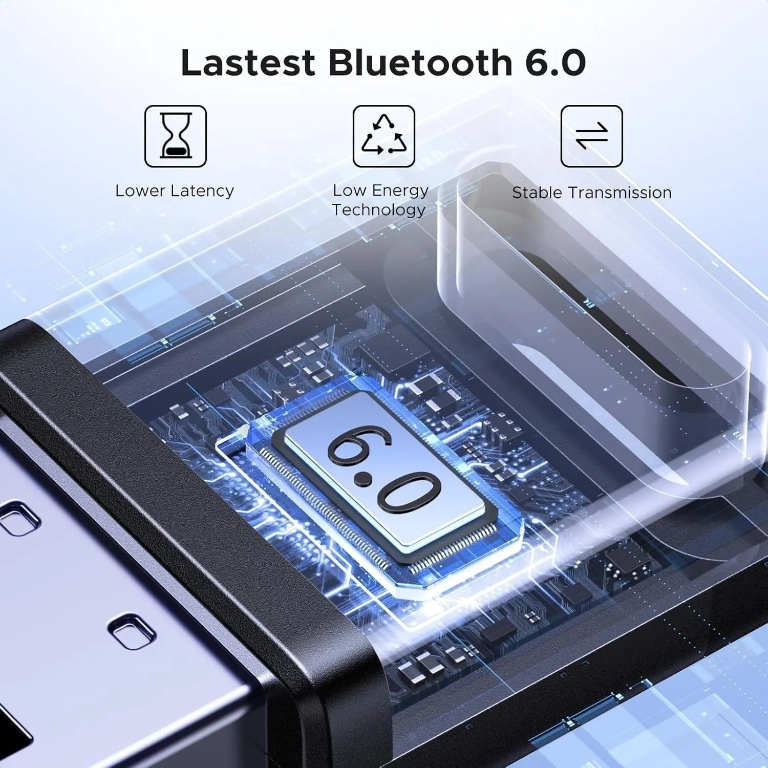 UGREEN 75073 Bluetooth 6.0 USB Dongle Adapter 20m Range, 5 Device Connection, Plug & Play for PC/Laptop - Image 7