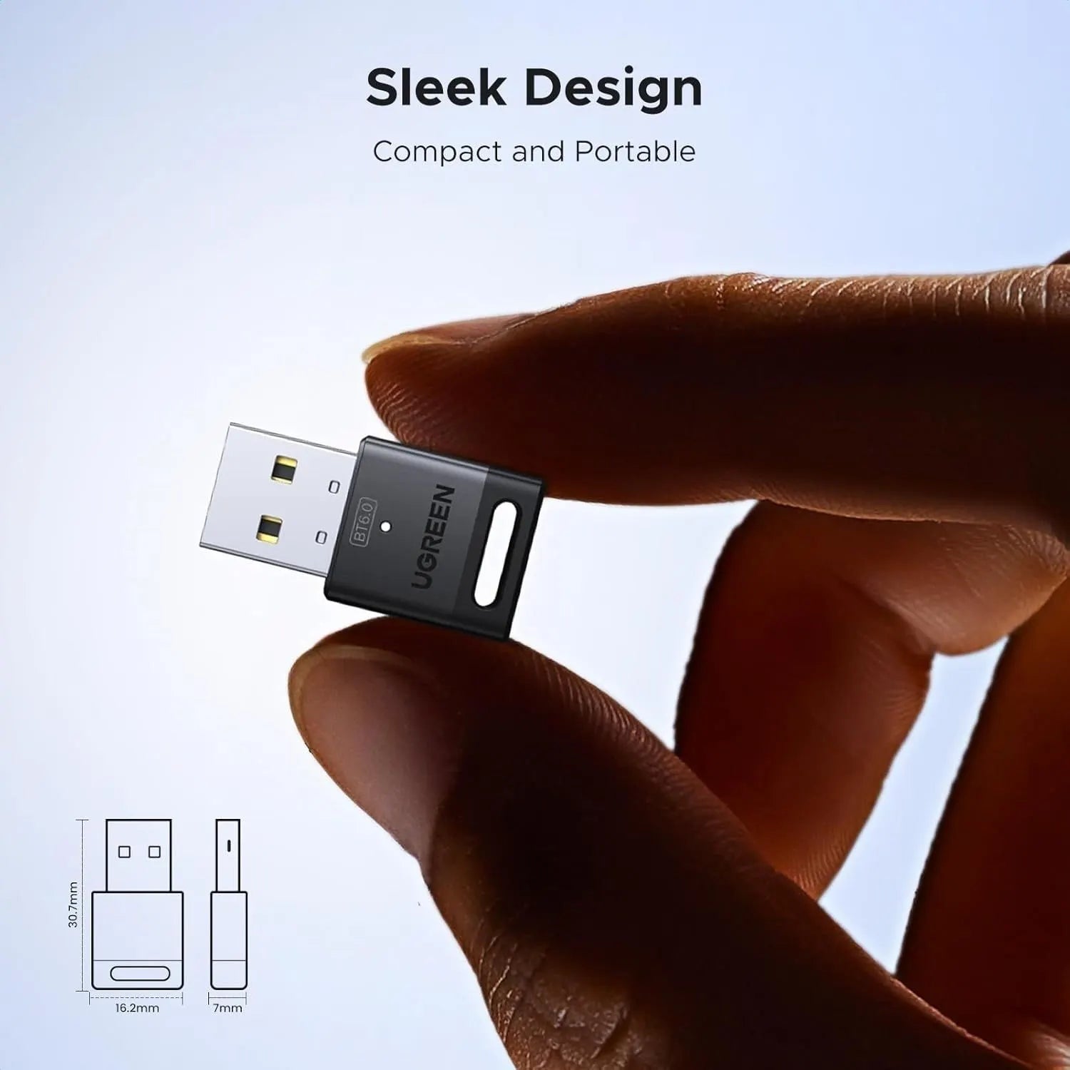 UGREEN 75073 Bluetooth 6.0 USB Dongle Adapter 20m Range, 5 Device Connection, Plug & Play for PC/Laptop - Image 8