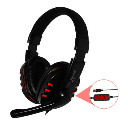 OVLENG Q7 USB Computer Headphones with Mic and Volume Control - Image 4