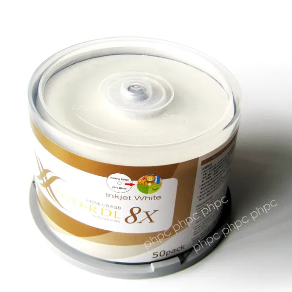 Ritek Ridata DVD+R Double Layer 8x Whitetop Printable 50pcs - Image 2