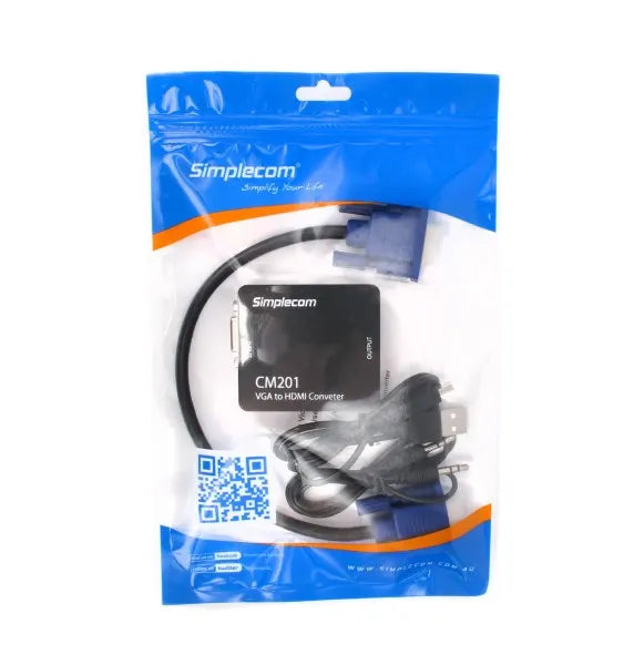 Simplecom CM201 Full HD 1080p VGA to HDMI Converter with Audio - Image 3