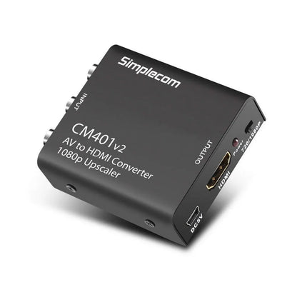 Simplecom CM401v2 Composite AV CVBS to HDMI Video Converter 1080p Upscaler Alloy Case - Image 2