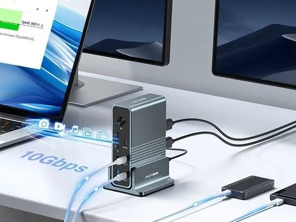 ACASIS DS-7A15 15-in-1 USB-C Dock Triple 4K HDMI DP 10Gbps PD Docking Station - Image 3