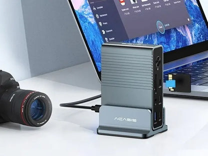 ACASIS DS-7A15 15-in-1 USB-C Dock Triple 4K HDMI DP 10Gbps PD Docking Station - Image 6