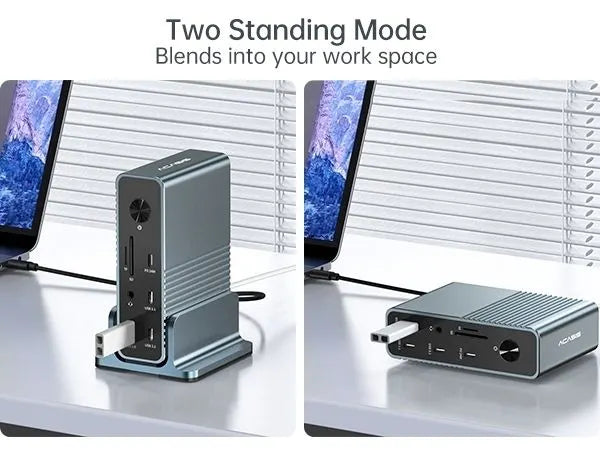 ACASIS DS-7A15 15-in-1 USB-C Dock Triple 4K HDMI DP 10Gbps PD Docking Station - Image 8