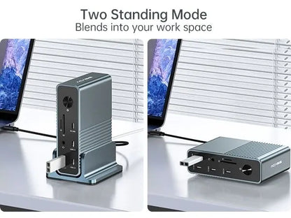 ACASIS DS-7A15 15-in-1 USB-C Dock Triple 4K HDMI DP 10Gbps PD Docking Station - Image 8