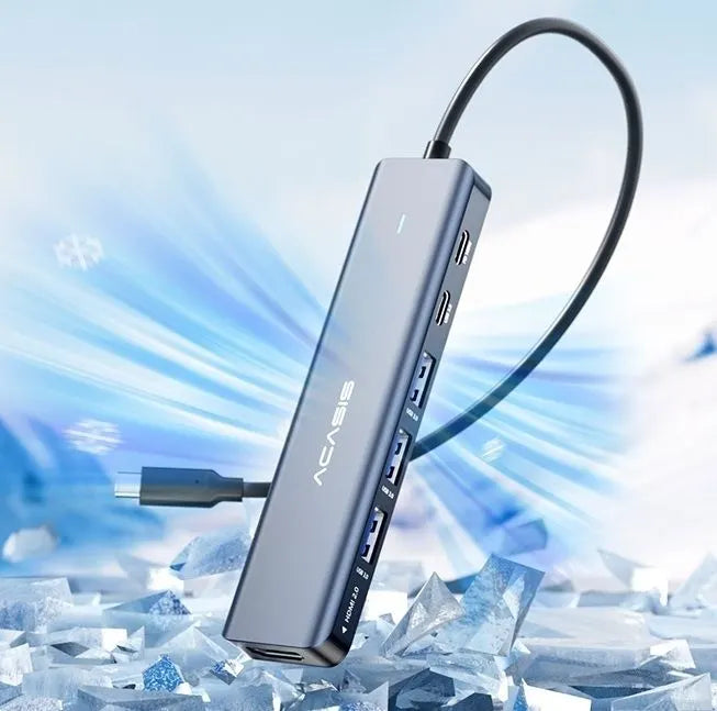 ACASIS DS9901 6-in-1 USB-C Hub: 4K HDMI, 3x USB-A 3.0, USB-C x 1 100W PD x 1 - Image 8