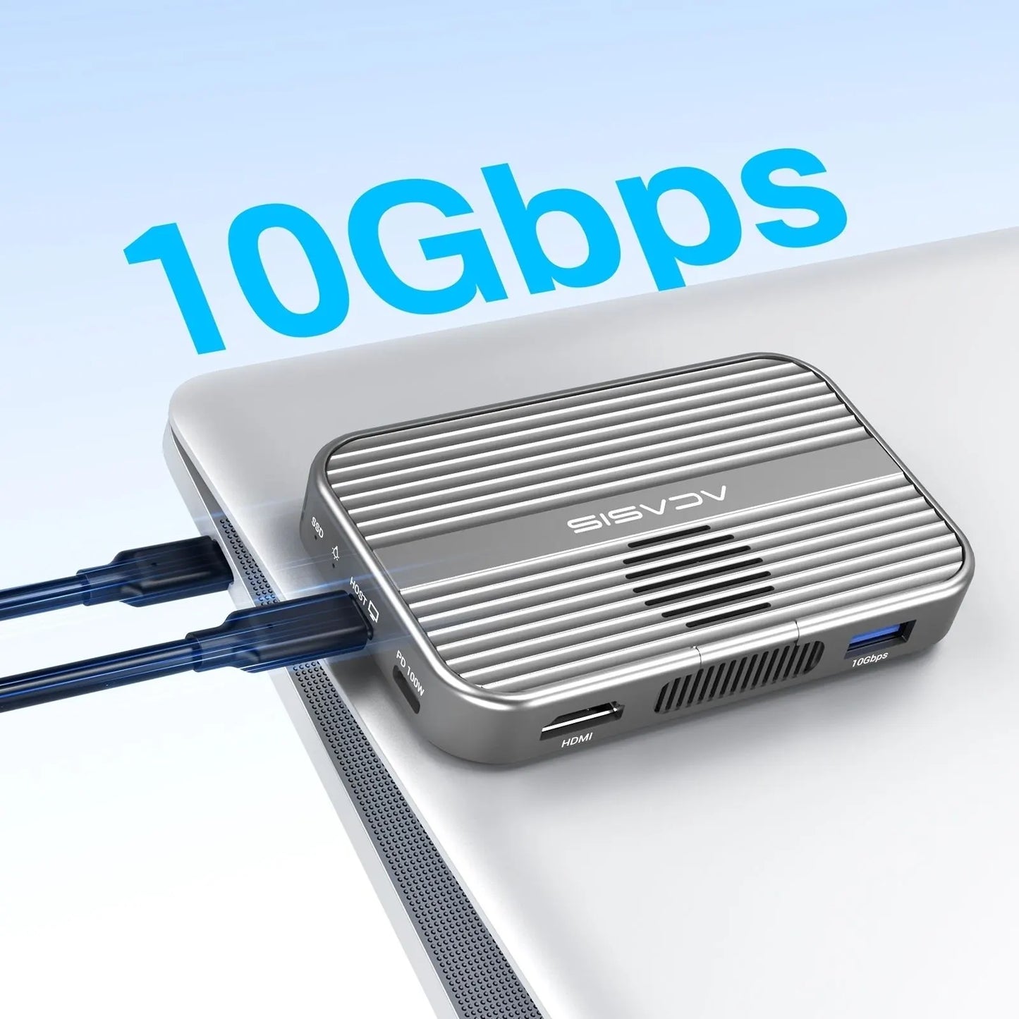 ACASIS EC1401 SSD+ 6-in-1 USB-C Docking Hub 10Gbps HDMI 4K 60Hz, USB-A, USB-C, PD, SD/TF Magnetic for I-phone 12-17 - Image 3