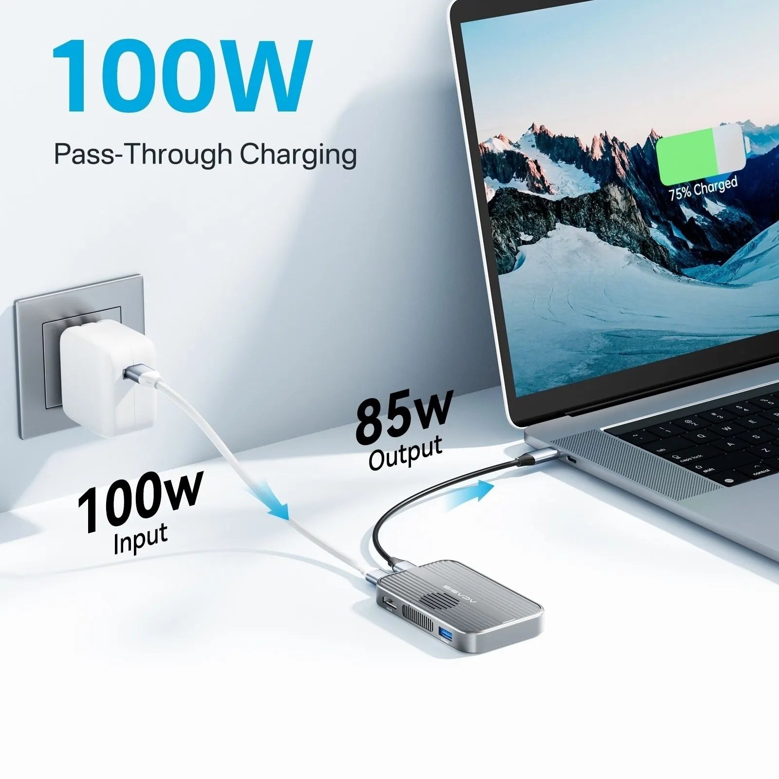 ACASIS EC1401 SSD+ 6-in-1 USB-C Docking Hub 10Gbps HDMI 4K 60Hz, USB-A, USB-C, PD, SD/TF Magnetic for I-phone 12-17 - Image 5