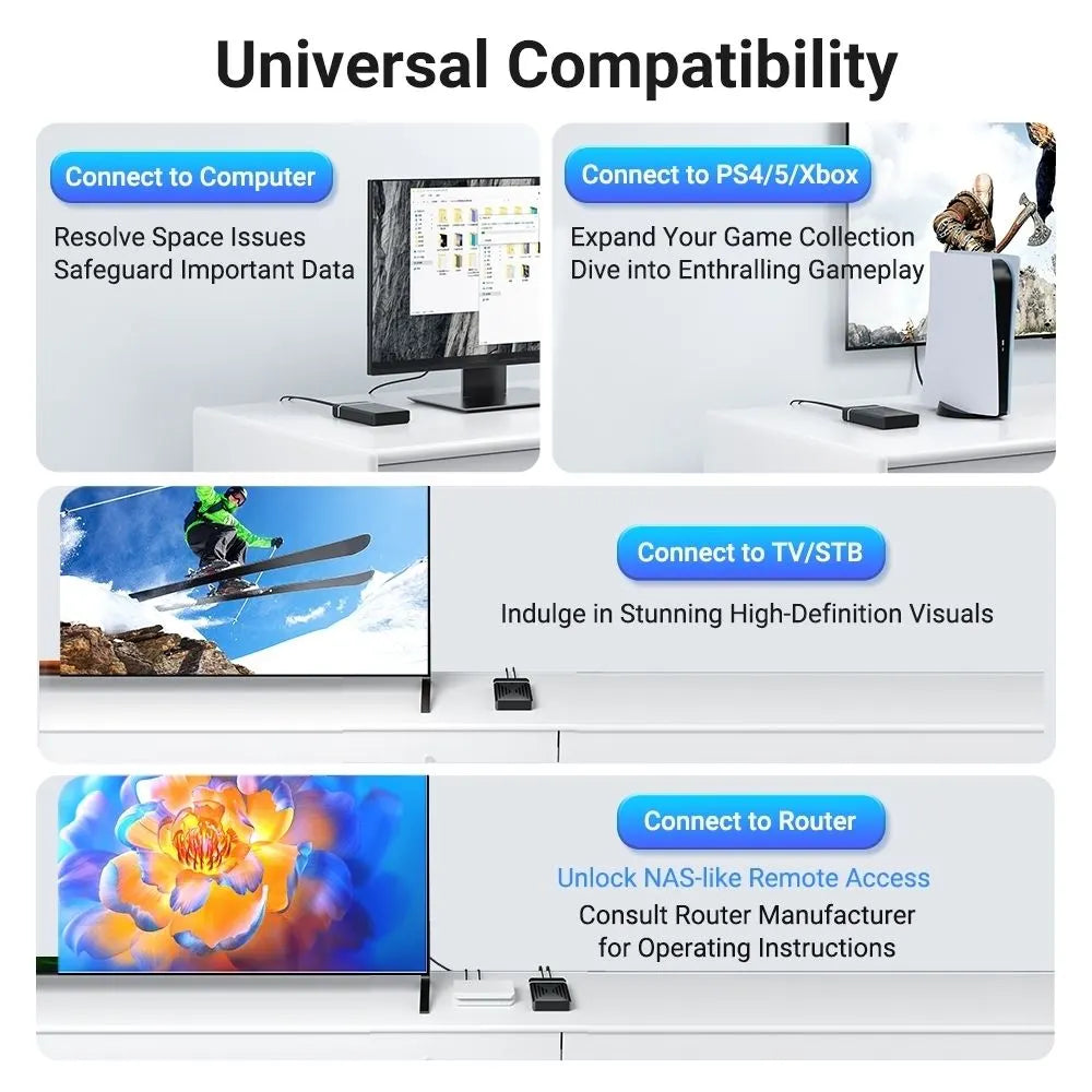 ACASIS EC-5351C 3.5" SATA HDD Protocols Enclosure - USB3.2 Gen1 5Gbps Max 30TB with AC Power Supply - Image 6