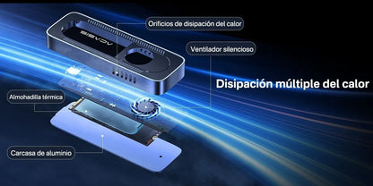 ACASIS EC-6608AIR M.2 NVMe SSD Enclosure USB-C 10Gbps Cooling Fan Case - Image 4