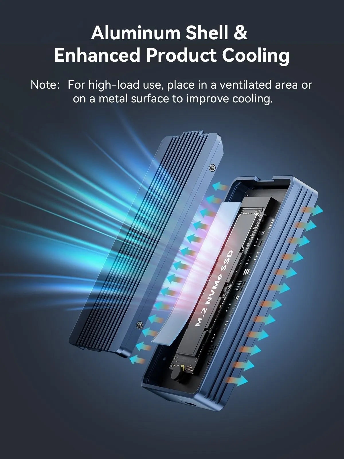 ACASIS TBU405Air USB4 40Gbps M.2 NVMe SSD Enclosure PCIe External Case Compatible with USB4/USB3.2/3.1/3.0/2.0 - Image 5