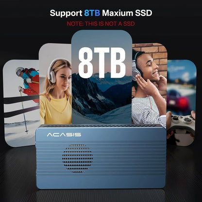 ACASIS TBU405PRO USB4 NVMe M.2 SSD Enclosure 40Gbps 2280 w/ Cooling Fan - Image 2