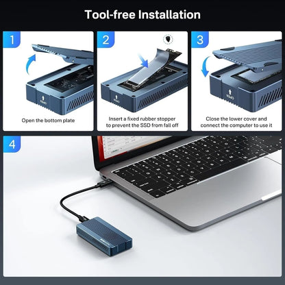 ACASIS TBU405PRO USB4 NVMe M.2 SSD Enclosure 40Gbps 2280 w/ Cooling Fan - Image 3