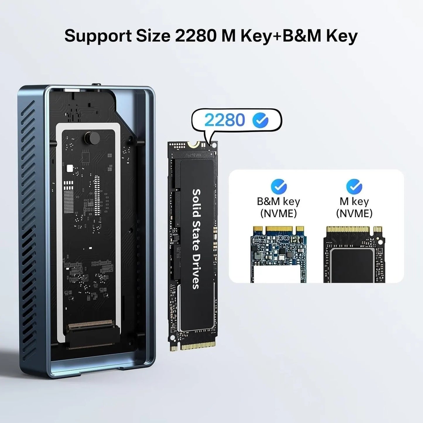 ACASIS TBU405PRO USB4 NVMe M.2 SSD Enclosure 40Gbps 2280 w/ Cooling Fan - Image 7