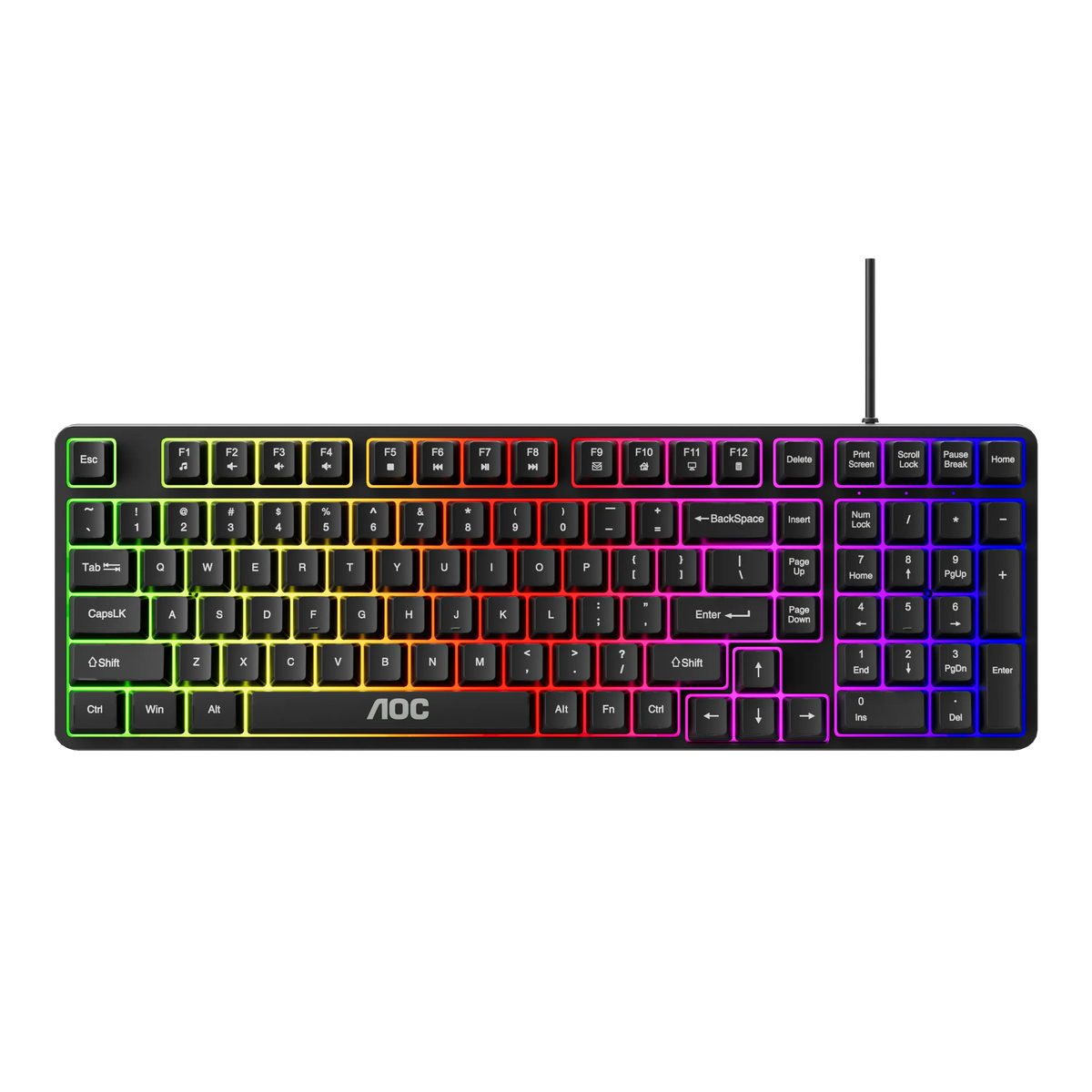 AOC GK116B/97 Wired RGB Gaming Keyboard 120-key - Image 2