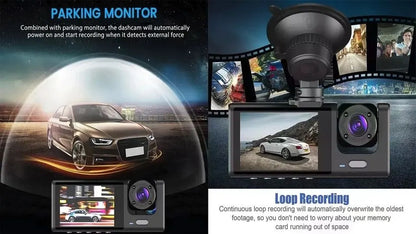 BDI C309 3-Camera 1080P Front & 720P Inside 2 Inch Screen + 480P Back Dash Cam - Image 6