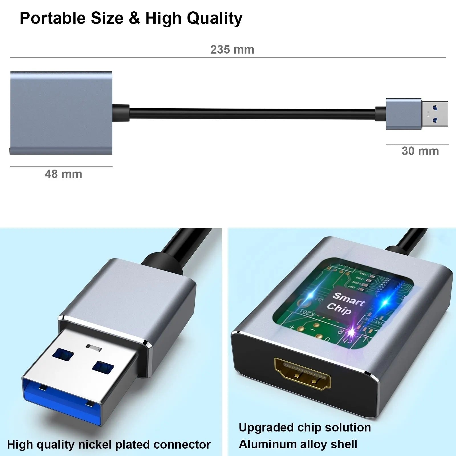 BENFEI 000334GY USB 3.0 to HDMI Adapter, USB 3.0 to HDMI Male Adapter for Windows 11/10/8/7 (NOT for MAC) - Image 7