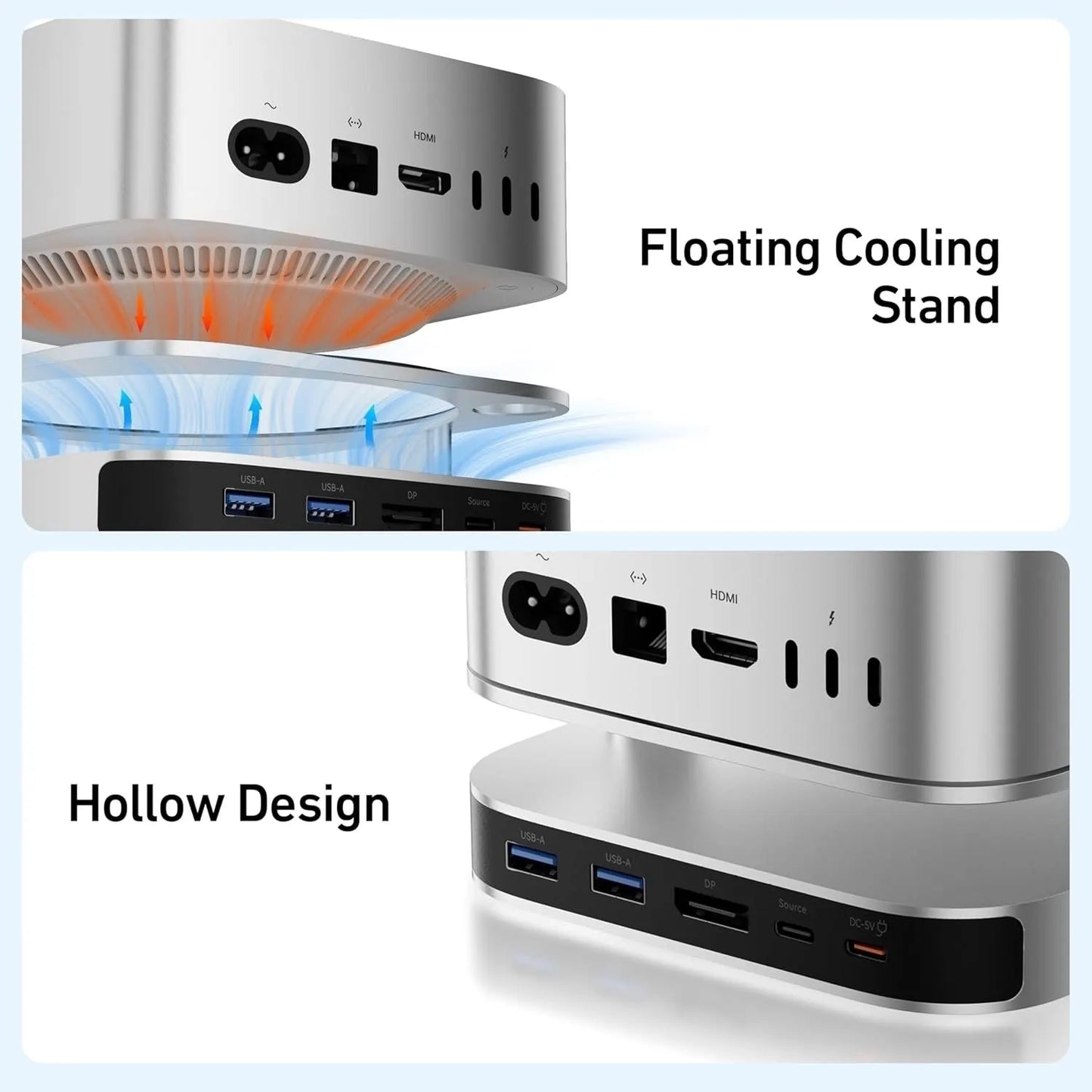 BENFEI 000438GY 10 in 1 USB-C Docking Station - 10Gbps NVMe SSD Enclosure + 4K DP , USB-C x 2, USB-A x 4, SD/TF - Image 7