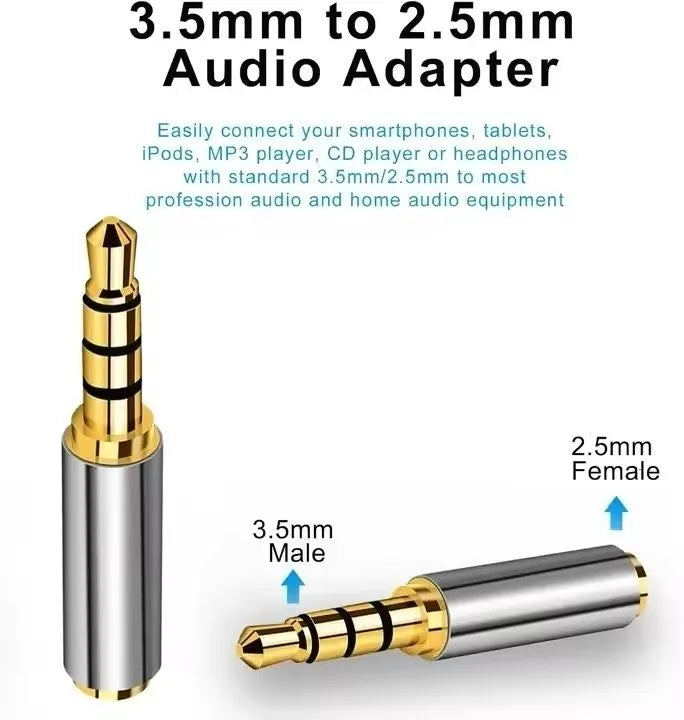 BENFEI 000440SL 3.5mm Male to 2.5mm Female Adapter - Image 3